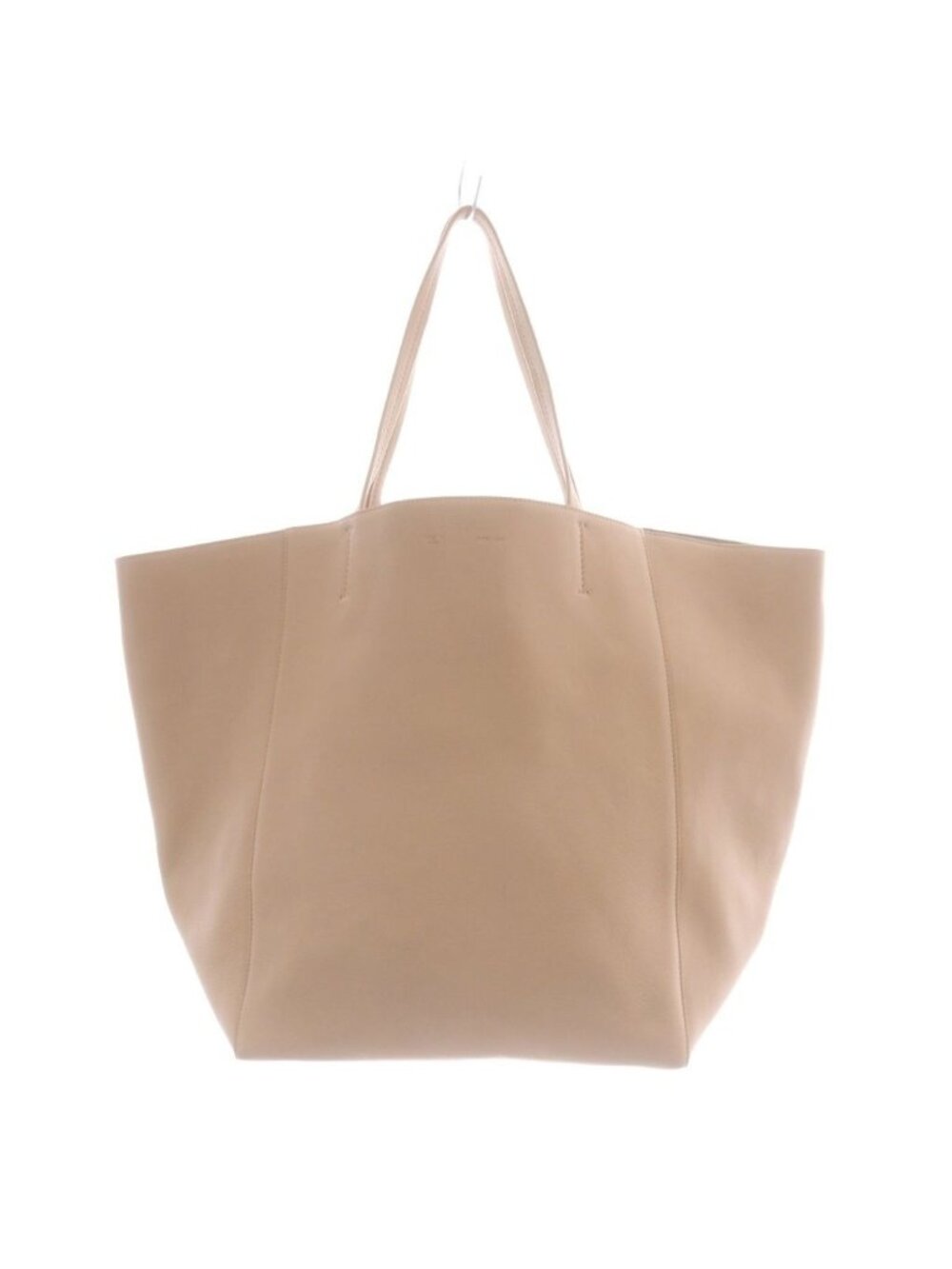 Celine Cabas Phantom Tote Handbag Leather Beige